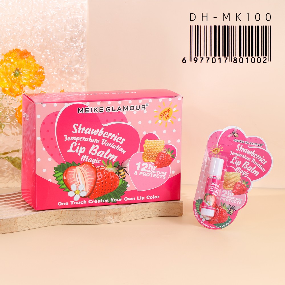 图片 83 Bálsamo Labial de Frutilla Meike Glamour - Hidratación Intensiva DH-MK100/01002 - Image 1