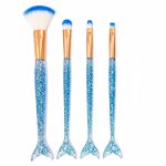 Brochas para maquillaje x4 COLA DE SIRENA GLITTER HZS6030