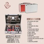 Set De Maquillaje Completo Maletín Profesional Makeup MC1157